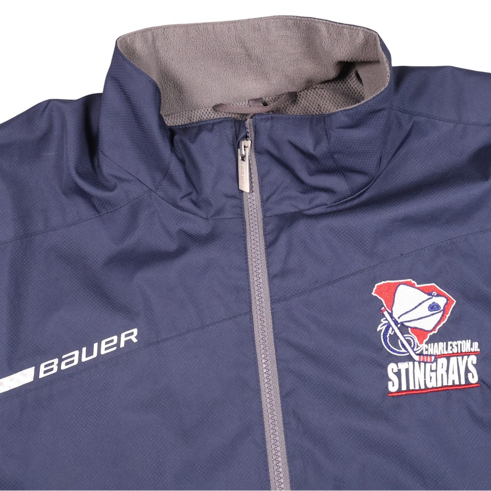Charleston Stingrays Hockey Bauer Team Jacket Mens Large‎ Full Zip